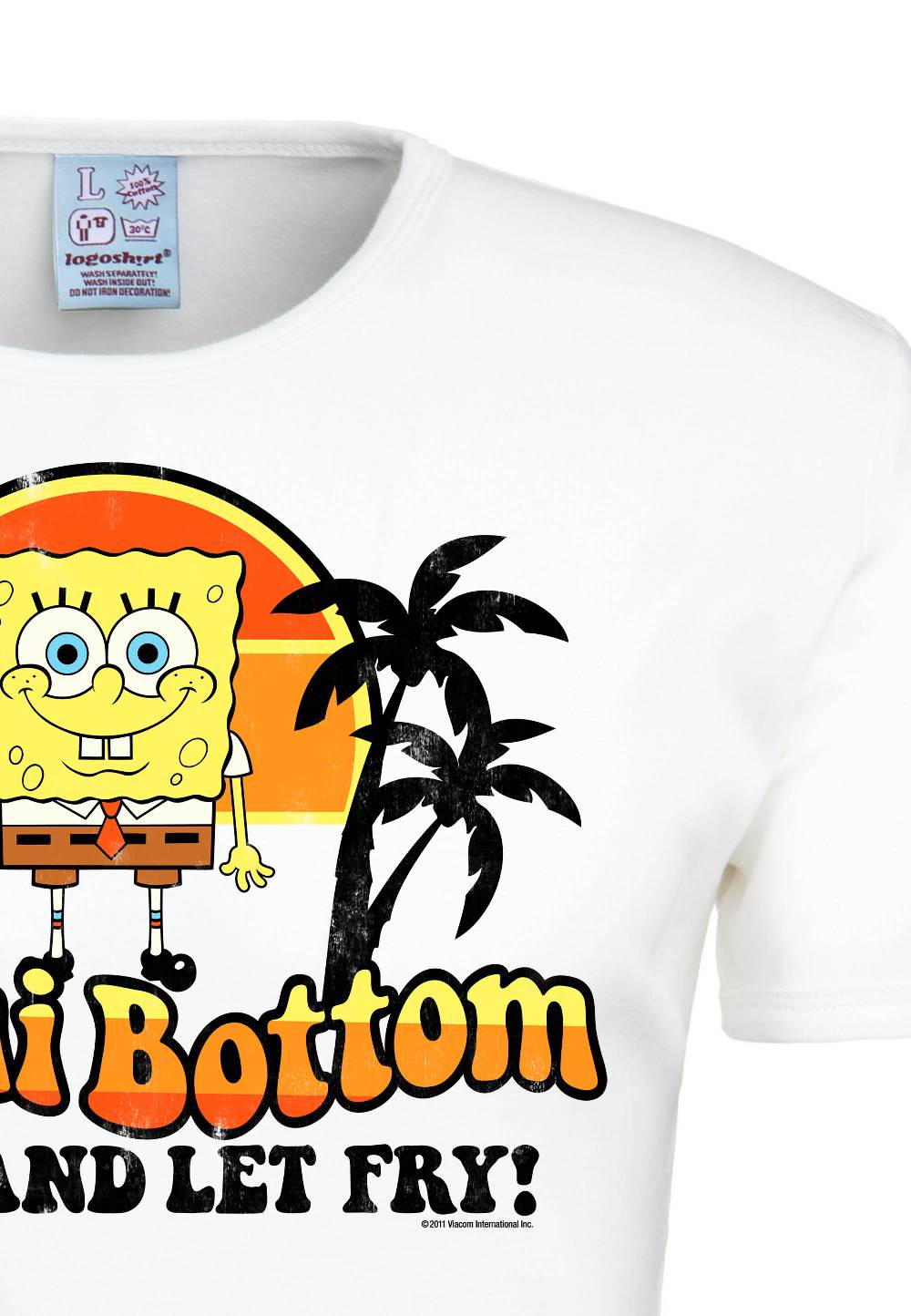 Logoshirt Spongebob - Bikini Bottom - Live And Let Fry - T-Shirt Print - Herren Letzter Tag