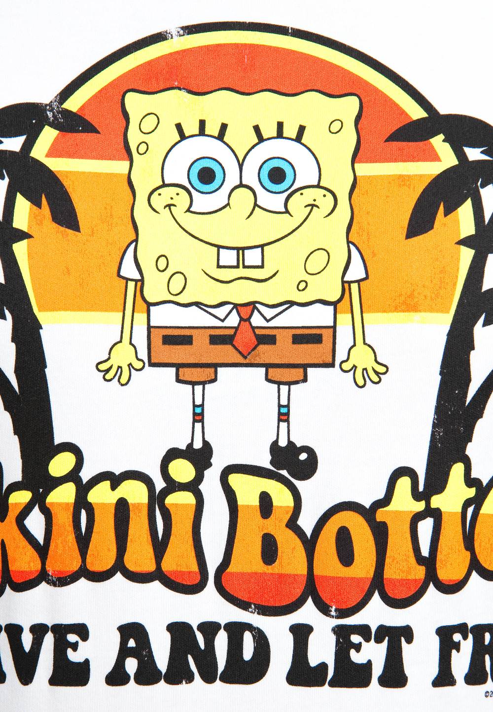 Logoshirt Spongebob - Bikini Bottom - Live And Let Fry - T-Shirt Print - Herren Letzter Tag