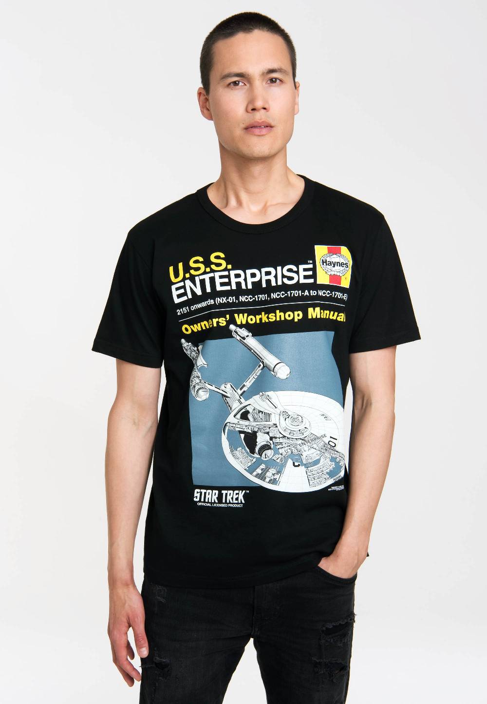 Logoshirt Star Trek - USS Enterprise - Haynes Workshop Manual - T-Shirt Print - Herren Kostenloser Versand international