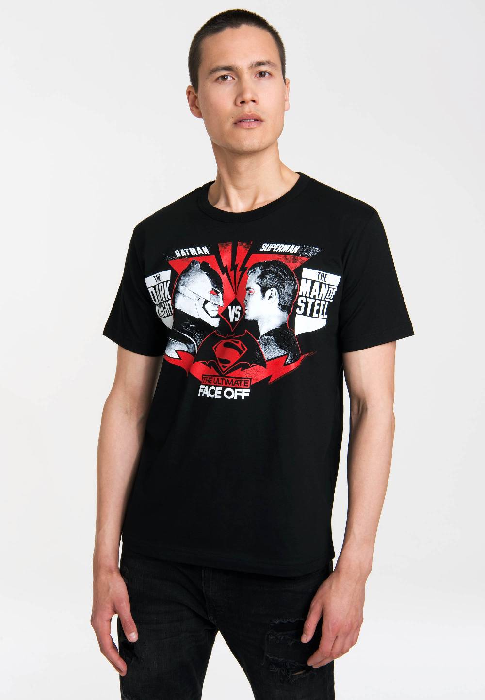 Logoshirt Batman vs Superman - The Ultimate Face Off - DC Comics - T-Shirt Print - Herren Fabrikladen