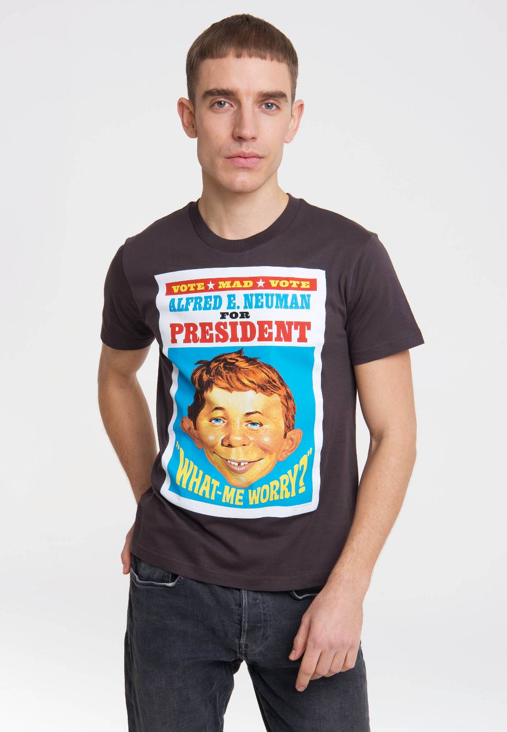 Logoshirt Mad Magazin - Alfred E. Neumann - For President - T-Shirt Print Sonderangebot