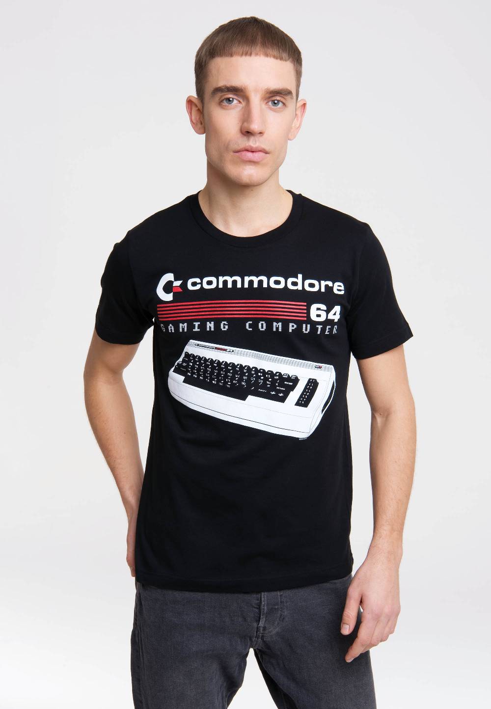Logoshirt Commodore 64 - Gaming Computer - Tastatur - T-Shirt Print Großer Ausverkauf