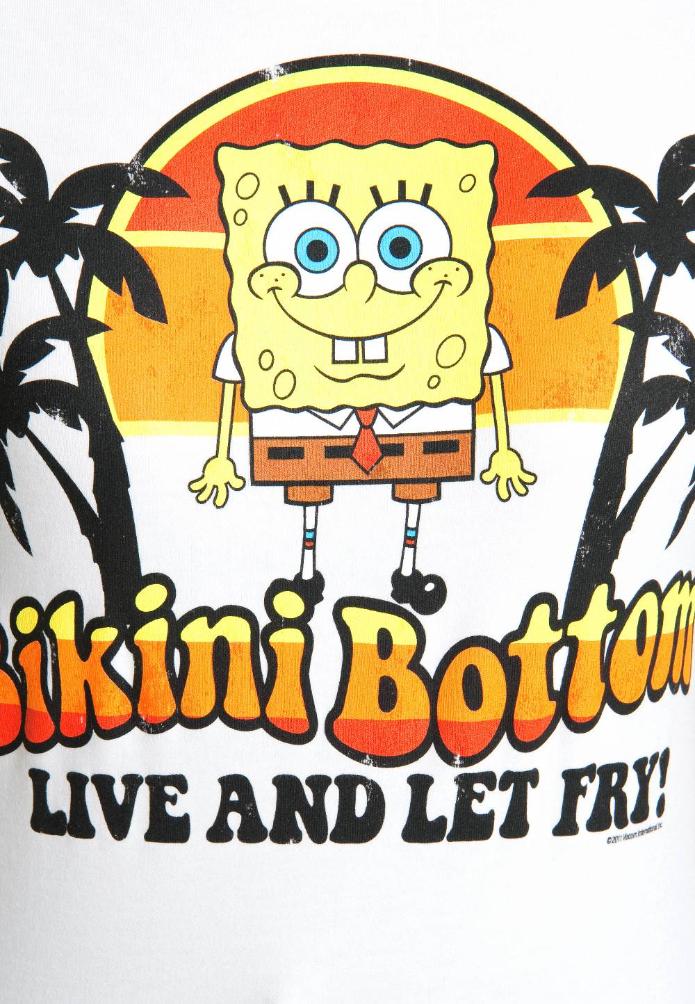 Logoshirt Spongebob - Bikini Bottom - Live And Let Fry - T-Shirt Print - Damen Black Friday