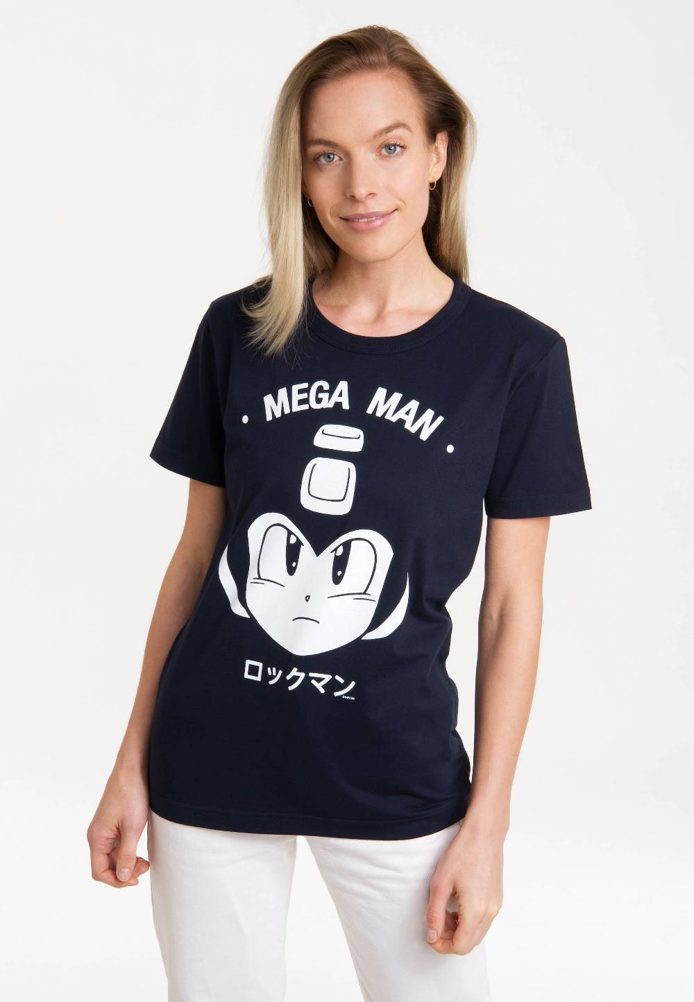 Logoshirt Mega Man - Gesicht - Capcom - T-Shirt Print - Damen Weihnachtsangebot