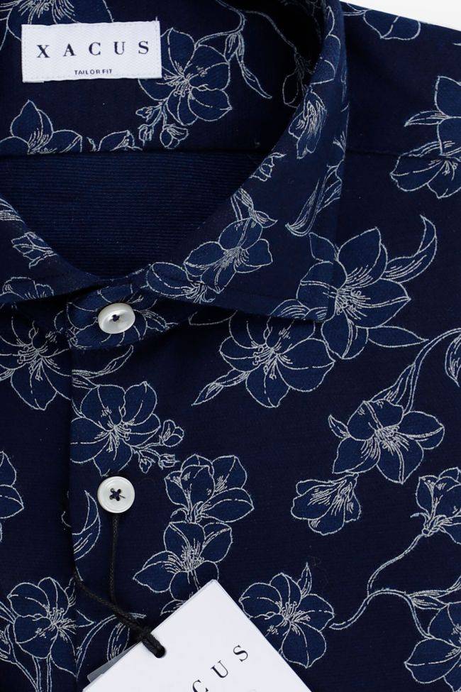 ﻿xacus Hemd Herren Xacus Regular Muster 100% Baumwolle kragen Italienisch Lange Ärmel Super Sparpreis