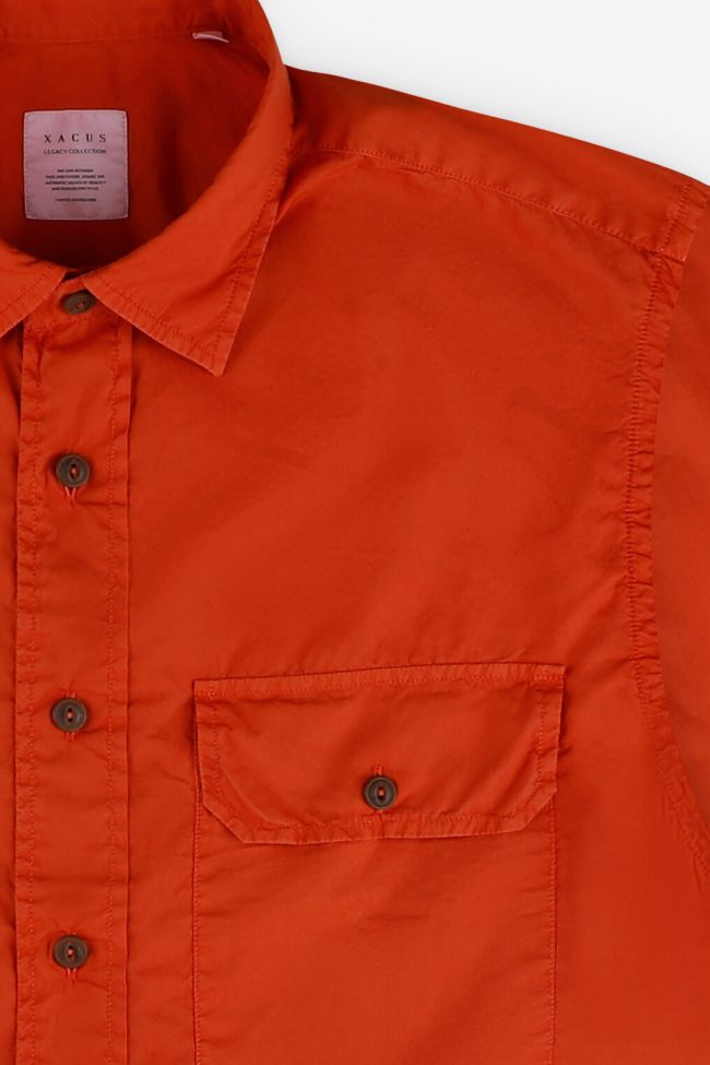 xacus Hemd Herren Xacus Regular Einfarbig 100% Baumwolle kragen Italienisch Lange Ärmel Sonderangebot der Fabrik