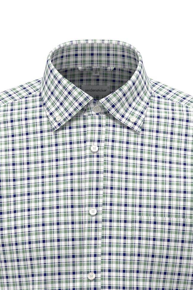 seidensticker Hemd Herren Seidensticker Regular Bügelfreie Karo kragen Button-Down Kurze Ärmel Discount Store für neue Produkte