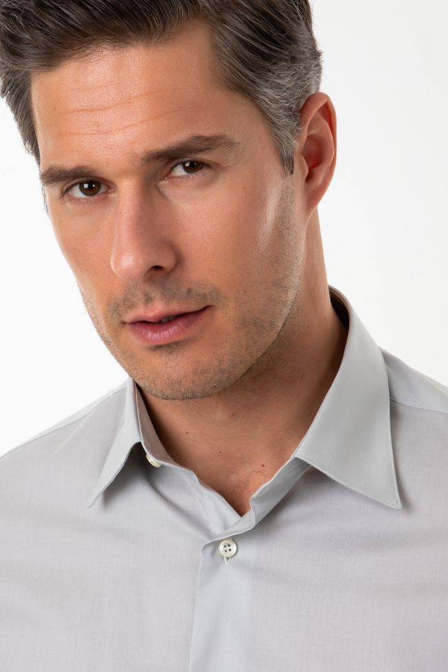 aplomb Hemd Herren Aplomb Slim Einfarbig 97% Baumwolle 3% elastan kragen Italienisch Lange Ärmel 2025