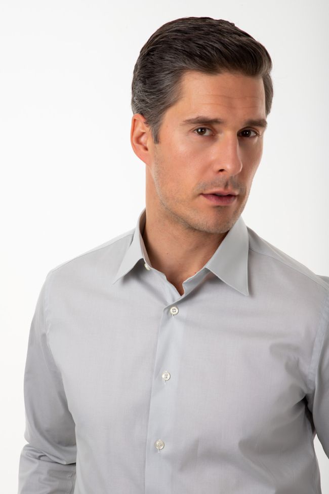 aplomb Hemd Herren Aplomb Slim Einfarbig 97% Baumwolle 3% elastan kragen Italienisch Lange Ärmel 2025
