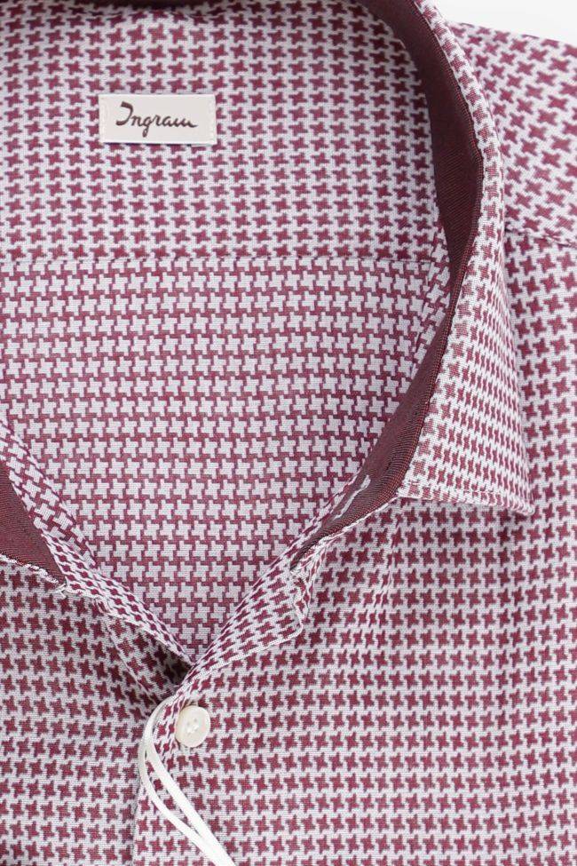 ingram Hemd Herren Ingram Slim Halb Unifarben 100% Baumwolle kragen Italienisch Lange Ärmel Online
