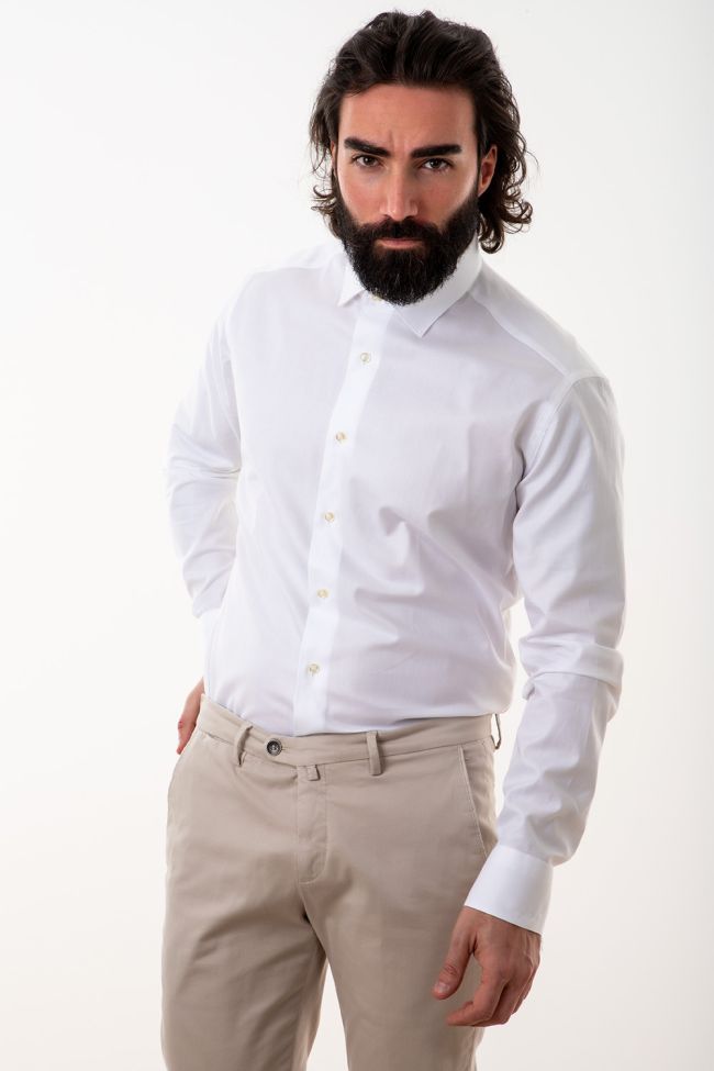 aplomb Hemd Herren Aplomb Slim Einfarbig 100% Baumwolle kragen Französisch Lange Ärmel Hotsell