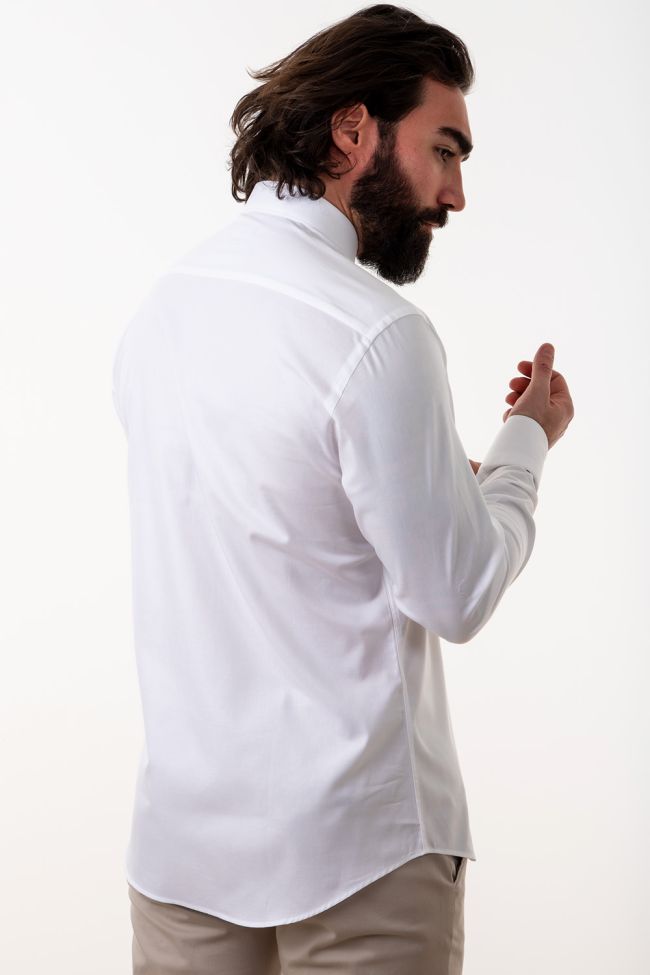 aplomb Hemd Herren Aplomb Slim Einfarbig 100% Baumwolle kragen Französisch Lange Ärmel Hotsell
