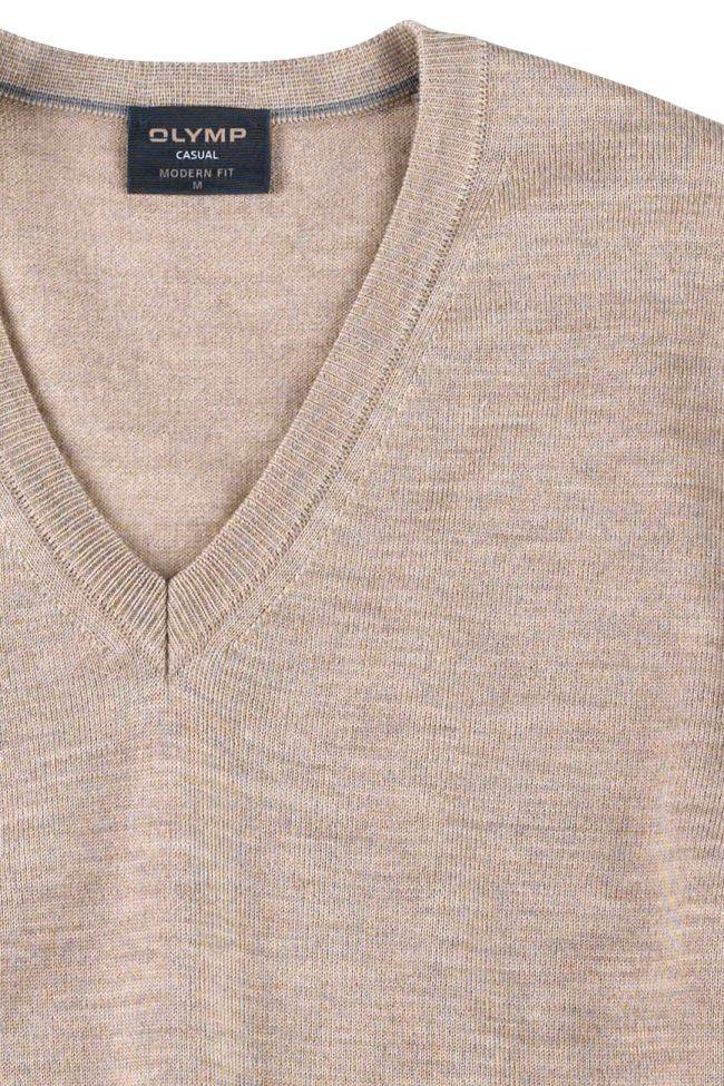 olymp Strickwaren Herren Olymp V-Ausschnitt Slim Einfarbig Kostenloser Versand