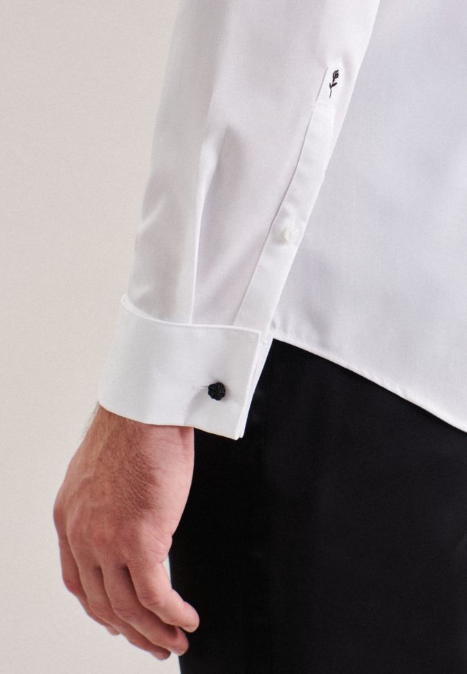 seidensticker Hemd Herren Seidensticker Slim Bügelfreie Einfarbig kragen Kläppchenkragen Lange Ärmel Online Outlet