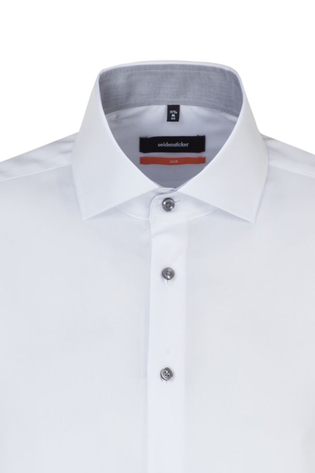 seidensticker Hemd Herren Seidensticker Slim Bügelfreie Einfarbig kragen Italienisch Lange Ärmel Zeitlich begrenztes Angebot