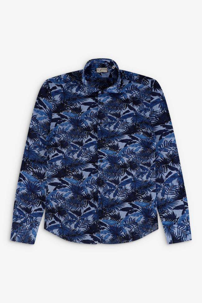 xacus Hemd Herren Xacus Regular Muster 40% Leinen 60% Baumwolle kragen Französisch Lange Ärmel Exklusive Angebote