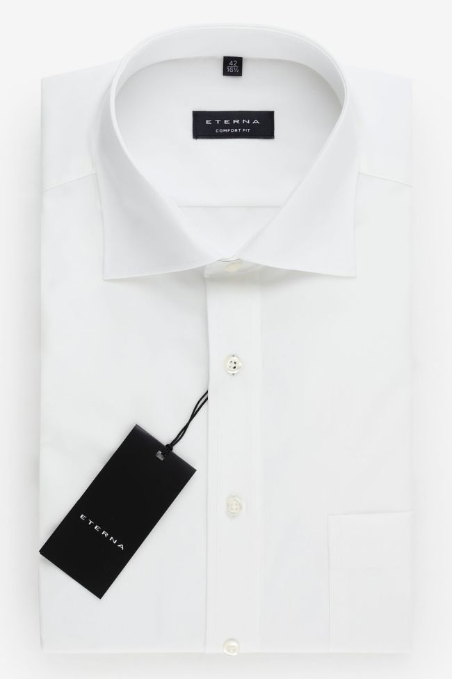 eterna Hemd Herren Eterna Comfort Einfarbig 100% Baumwolle kragen Französisch Lange Ärmel Blitzangebot