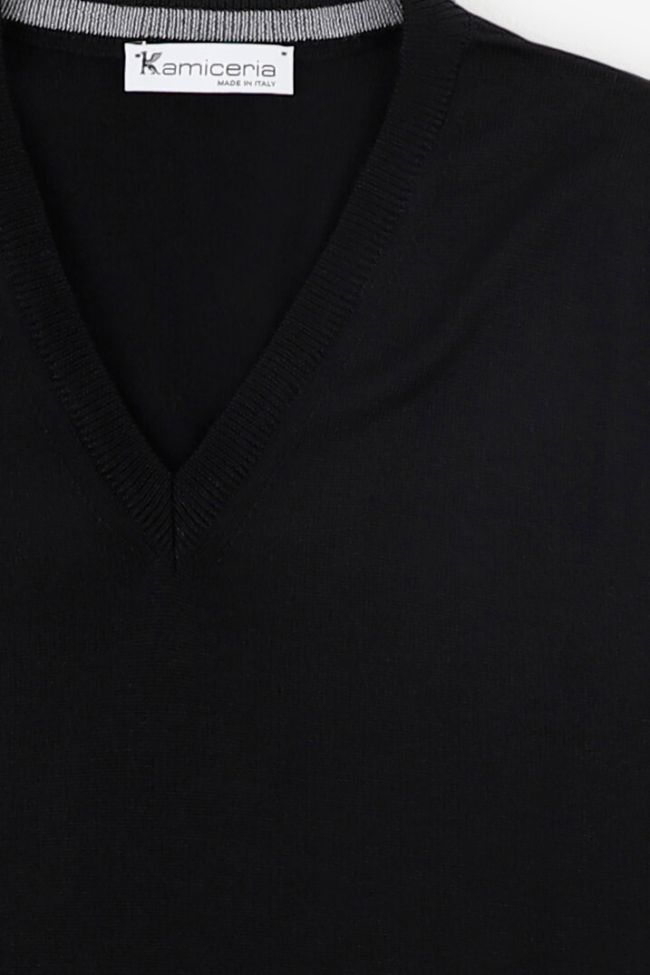 kamiceria Strickwaren Herren Kamiceria V-Ausschnitt Slim Einfarbig 100% Merinowolle Extrafine Bis zu 55% Rabatt