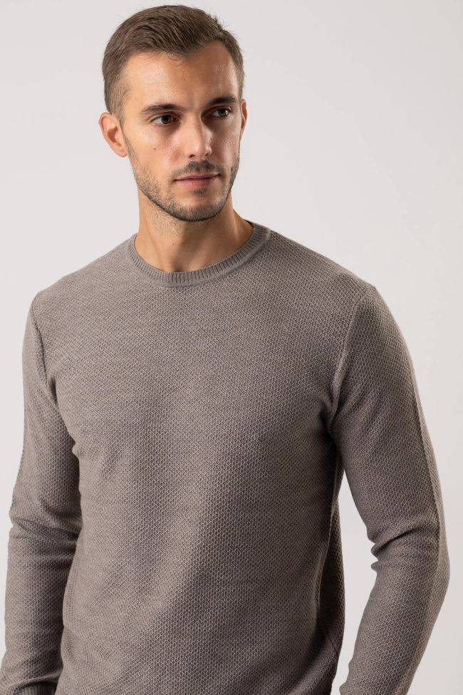 privati firenze Strickwaren Herren Privati Firenze Rundhalsausschnitt Slim Einfarbig 100% Merinowolle Black Friday