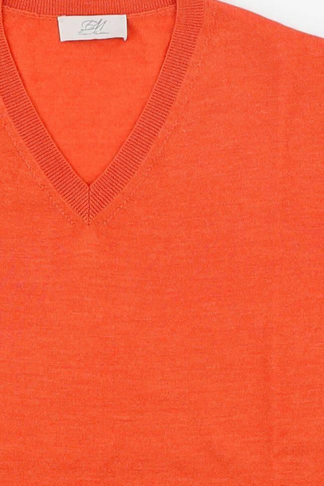 enzo mantovani Strickwaren Herren Enzo Mantovani V-Ausschnitt Regular Einfarbig 70% cashmere 30% silk Valentinstagsangebot