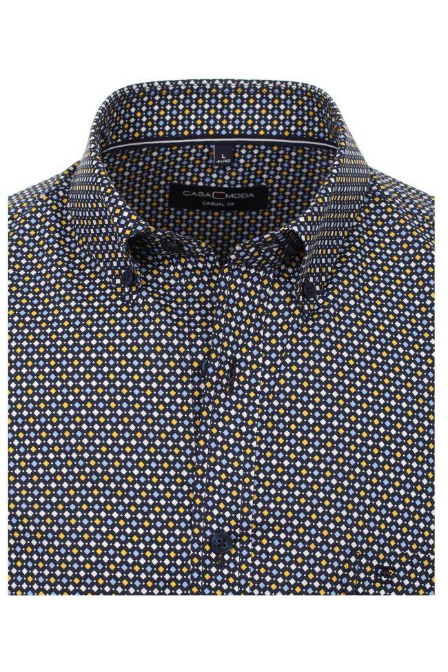 casamoda Hemd Herren Casamoda Classic Muster kragen Button-Down Kurze Ärmel Super Rabatt
