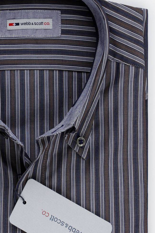 webb & scott Hemd Herren Webb & Scott Classic Streifen 100% Baumwolle kragen Button-Down Lange Ärmel Riesige Rabatte