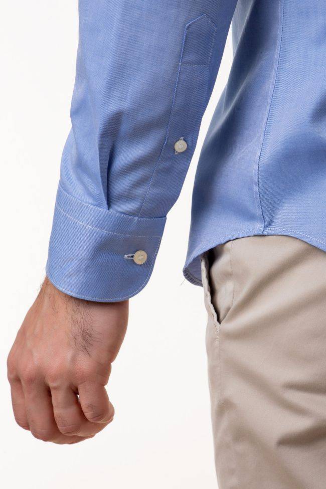 aplomb Hemd Herren Aplomb Slim Einfarbig 100% Baumwolle kragen Französisch Lange Ärmel Clearance-Verkauf