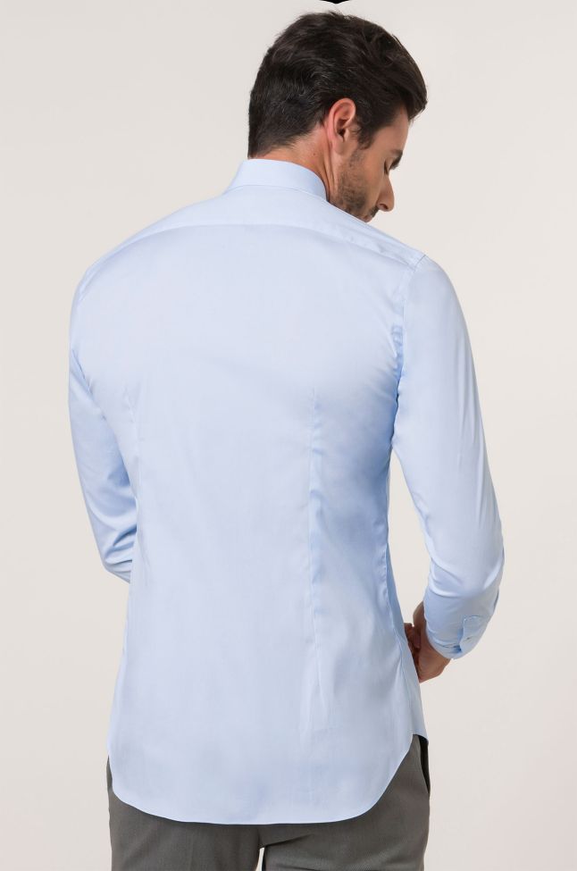 xacus Hemd Herren Xacus Slim Einfarbig 96% Baumwolle 4% elastan kragen Französisch Lange Ärmel 50% Rabatt für begrenzte Zeit