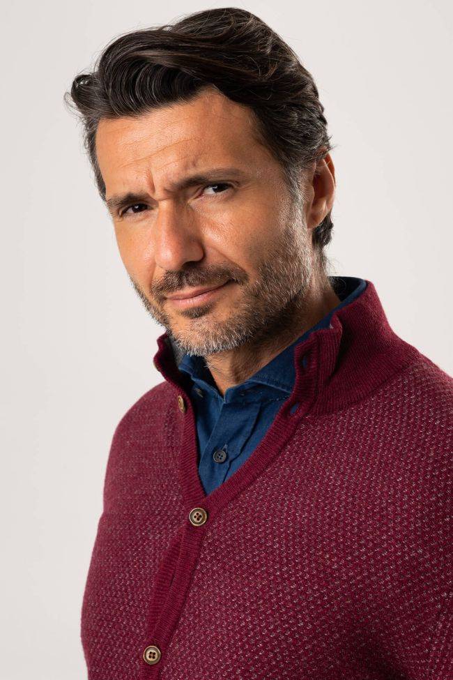 privati firenze Strickwaren Herren Privati Firenze Cardigan Slim Einfarbig 50% wool 20% pa 20%vi 10% cashmere Sonderangebot