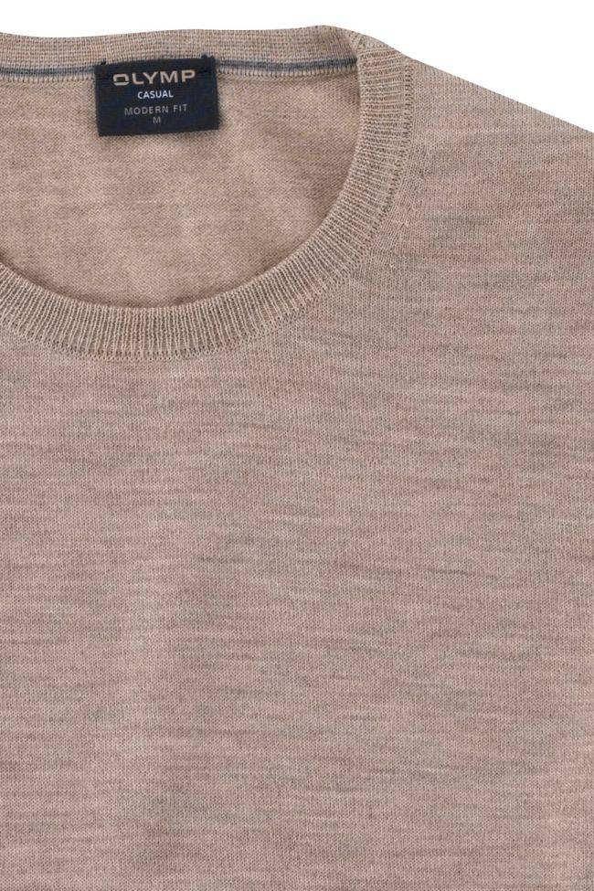 olymp Strickwaren Herren Olymp Rundhalsausschnitt Slim Einfarbig Online Shopping