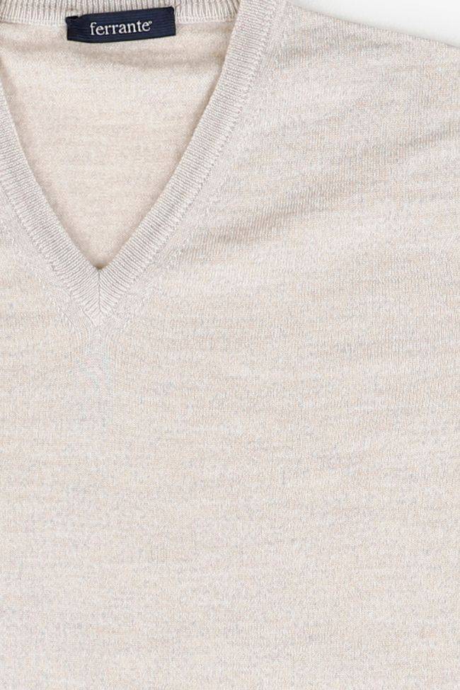 ferrante Strickwaren Herren Ferrante V-Ausschnitt Regular Muster 100% Merinowolle Extrafine Muttertagsangebot