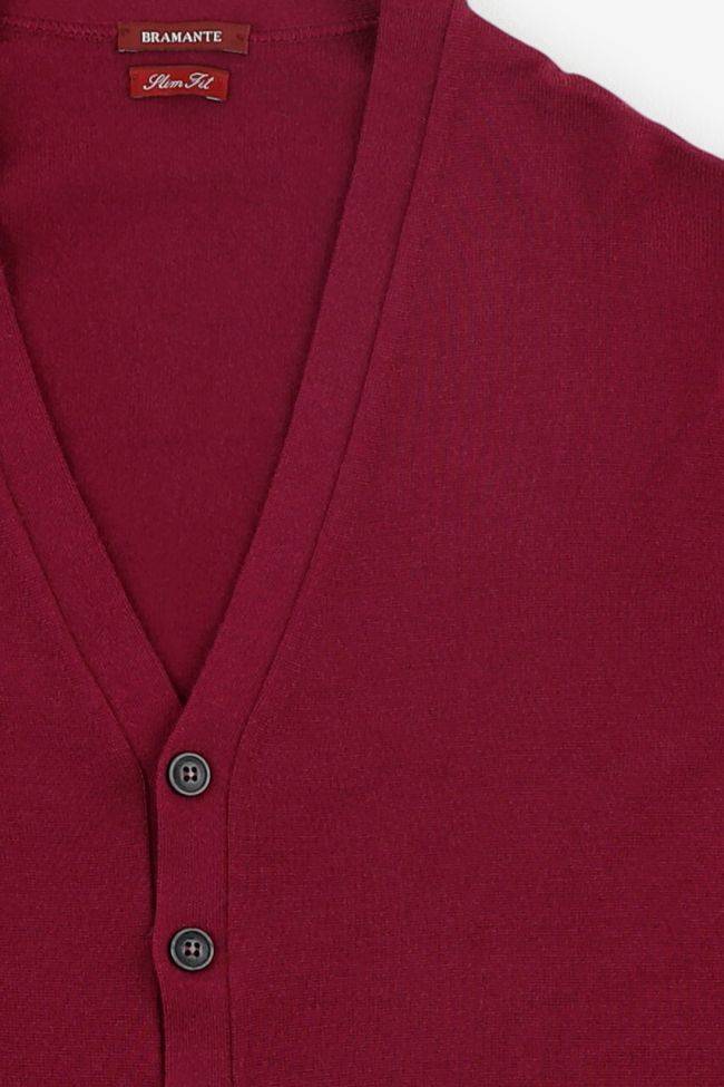 bramante Strickwaren Herren Bramante Cardigan Slim Einfarbig 100% Merinowolle Extrafine Online Outlet