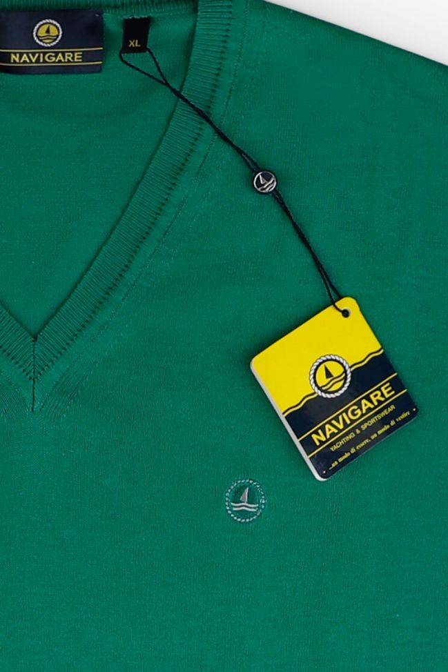 navigare Strickwaren Herren Navigare V-Ausschnitt Slim Einfarbig 100% Baumwolle Zeitlich begrenztes Angebot