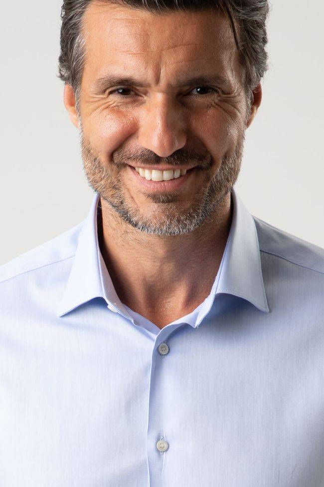 ingram Hemd Herren Ingram Slim Einfarbig 100% Baumwolle kragen Italienisch Lange Ärmel Nur für heute