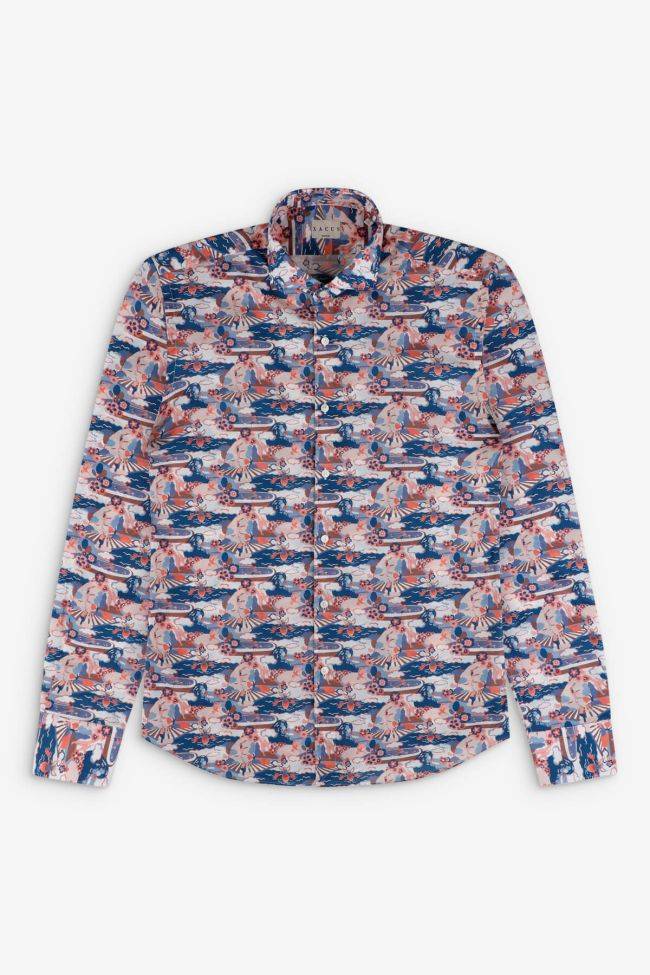 xacus Hemd Herren Xacus Regular Muster 100% Baumwolle gewaschen kragen Französisch Lange Ärmel Vierteljährliche Förderung