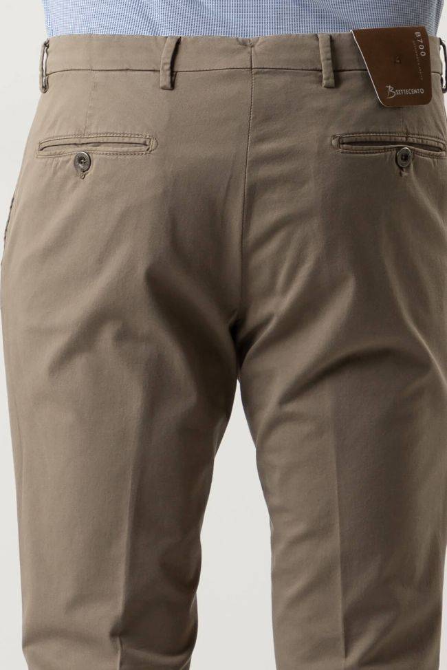b-settecento Hose Herren B-Settecento Chinos Slim Einfarbig 97% Baumwolle 3% elastan 2025