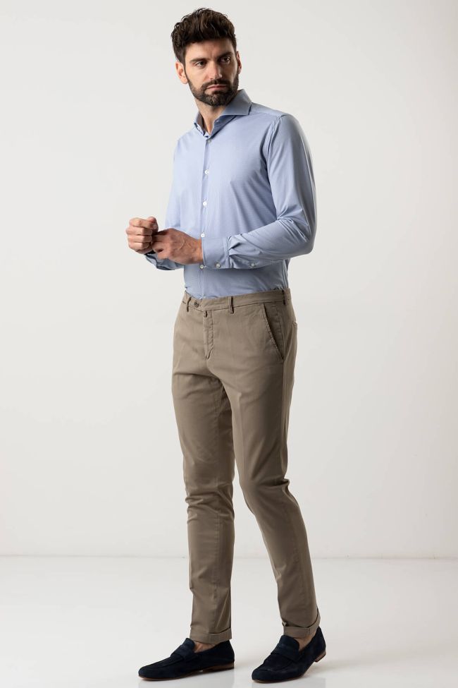 b-settecento Hose Herren B-Settecento Chinos Slim Einfarbig 97% Baumwolle 3% elastan 2025