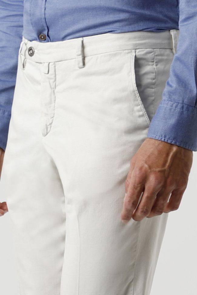 b-settecento Hose Herren B-Settecento Chinos Slim Karo 98% wool 2% EL Angebote