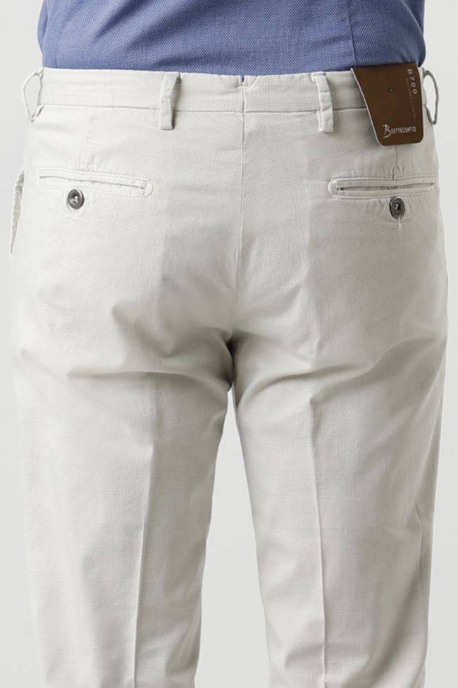 b-settecento Hose Herren B-Settecento Chinos Slim Karo 98% wool 2% EL Angebote