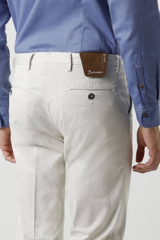 b-settecento Hose Herren B-Settecento Chinos Slim Karo 98% wool 2% EL Angebote