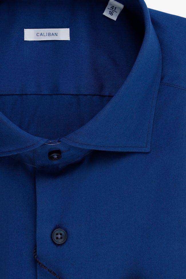 caliban Hemd Herren Caliban Regular Einfarbig 100% Baumwolle kragen Französisch Lange Ärmel Online Outlet