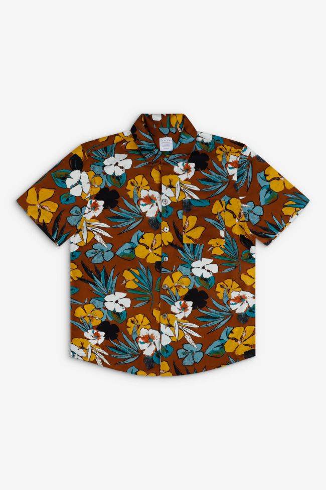 xacus Hemd Herren Xacus Regular Muster 100% Viskose kragen Hawaiikragen Kurze Ärmel Exklusive Angebote