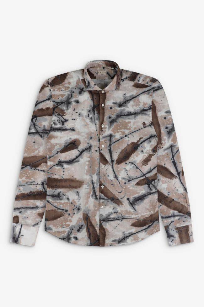 xacus Hemd Herren Xacus Regular Muster 100% Baumwolle gewaschen kragen Italienisch Lange Ärmel Neuheiten