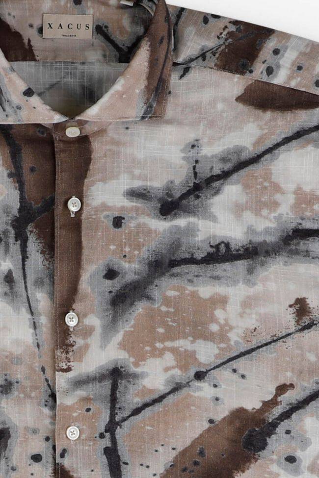 xacus Hemd Herren Xacus Regular Muster 100% Baumwolle gewaschen kragen Italienisch Lange Ärmel Neuheiten