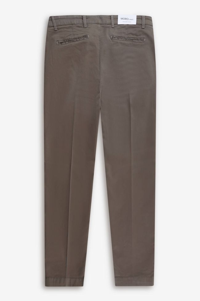 moro Hose Herren Moro Chinos Slim Einfarbig 98% cotton 2% ea Letzte 3 Tage