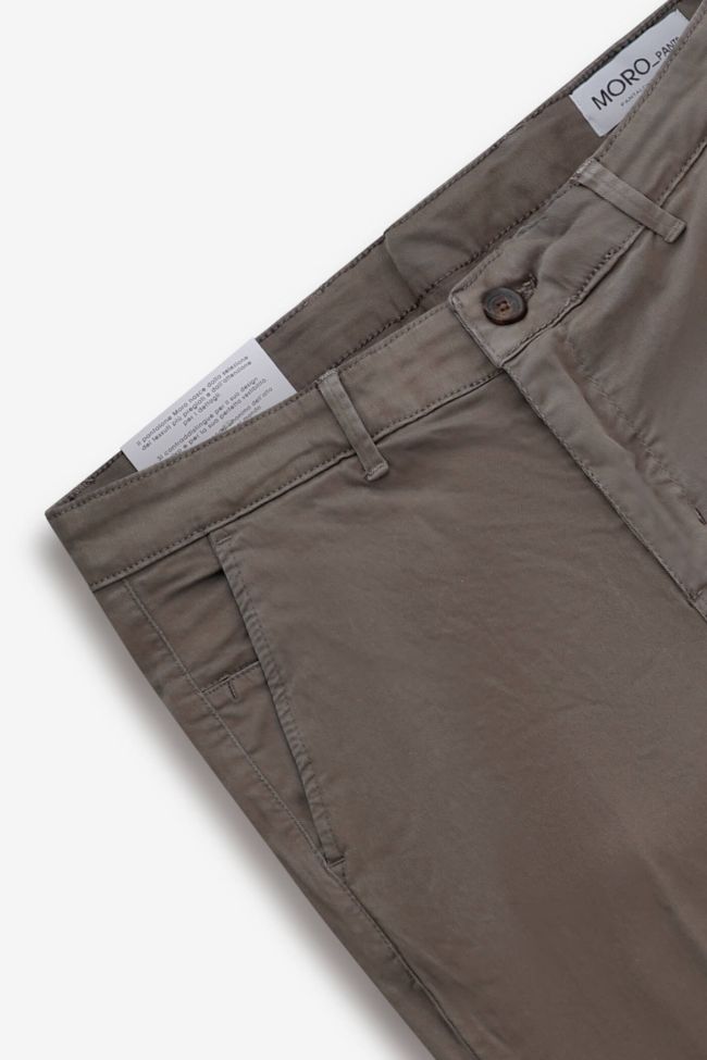 moro Hose Herren Moro Chinos Slim Einfarbig 98% cotton 2% ea Letzte 3 Tage
