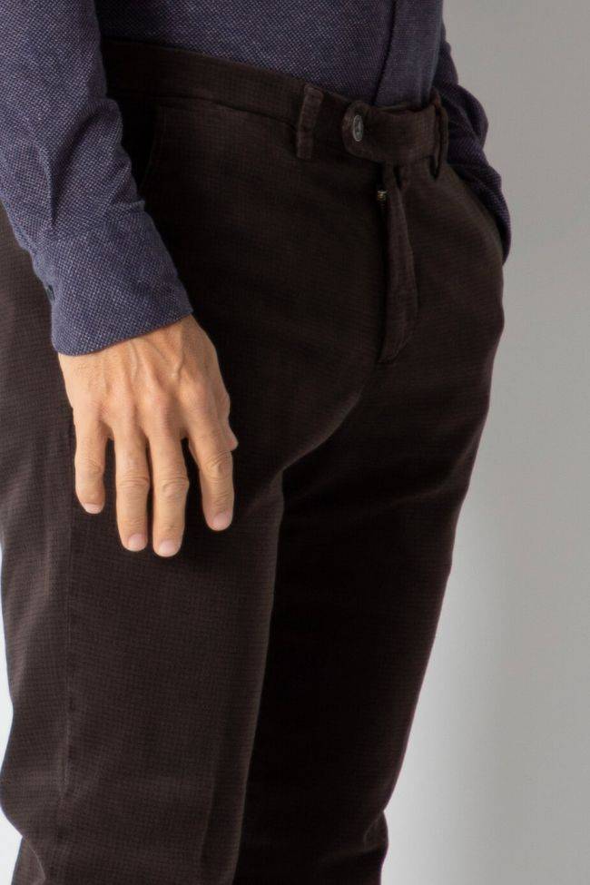 b-settecento Hose Herren B-Settecento Chinos Slim Halb Unifarben 97% Baumwolle 3% elastan Zeitbegrenzte Promotion