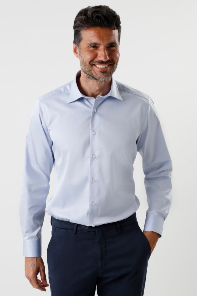 aplomb Hemd Herren Aplomb Regular Bügelfreie Einfarbig 100% Baumwolle kragen Italienisch Lange Ärmel Nur noch ein Tag übrig