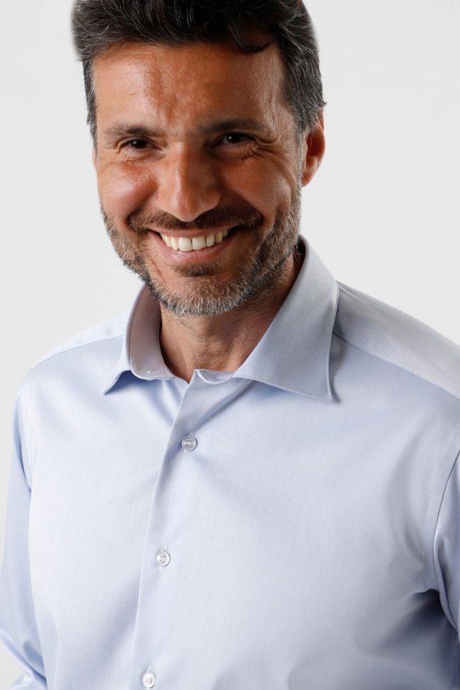 aplomb Hemd Herren Aplomb Regular Bügelfreie Einfarbig 100% Baumwolle kragen Italienisch Lange Ärmel Nur noch ein Tag übrig