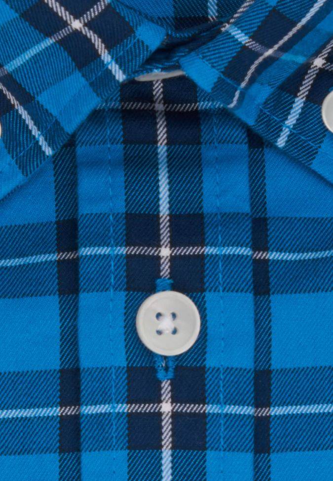 seidensticker Hemd Herren Seidensticker Regular Bügelfreie Karo kragen Button-Down Kurze Ärmel Kostenloser Versand international